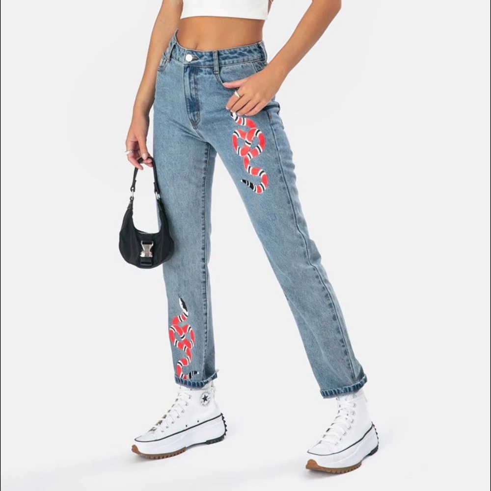 ADIKA SNAKEY MOM JEANS GREAT CONDITION